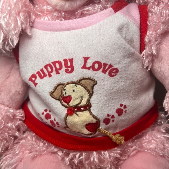 Vintage Retired Build A Bear Pink Poodle 20" Curly Hair Puppy Love With Shirt - Picture 2 of 6